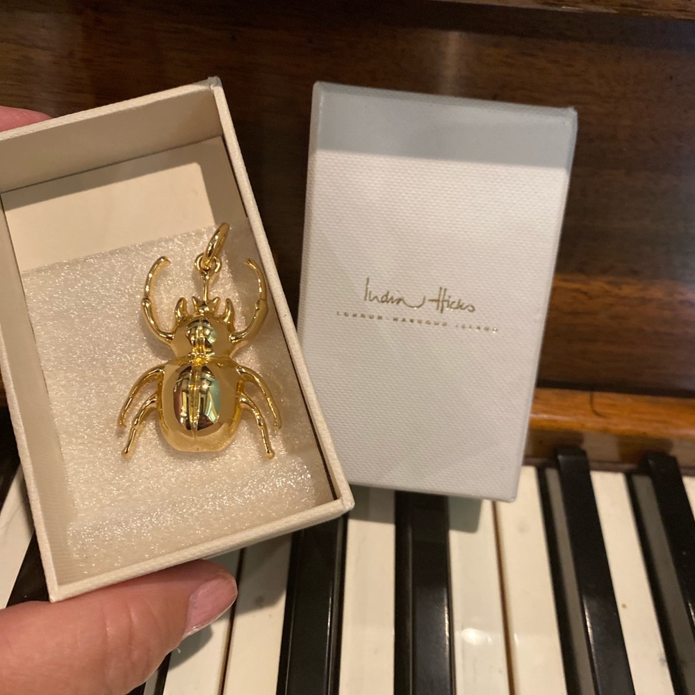India Hicks Gold Good Luck Beetle
